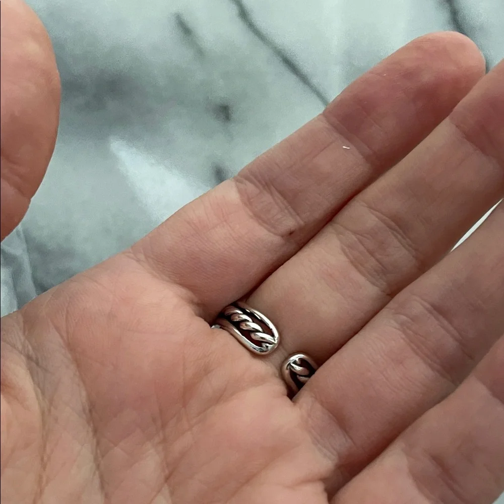 925 sterling Silver Twisted rope Ring